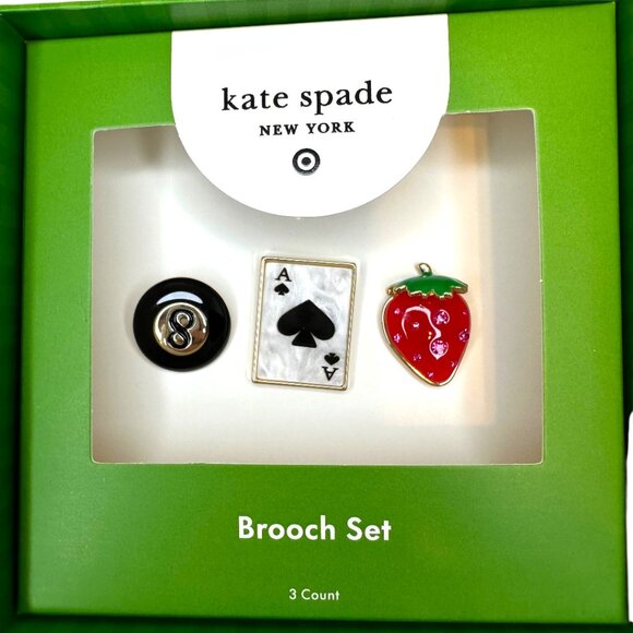 Kate Spade Iconic Charm Broaches (pins) (NIB) - Picture 2 of 2